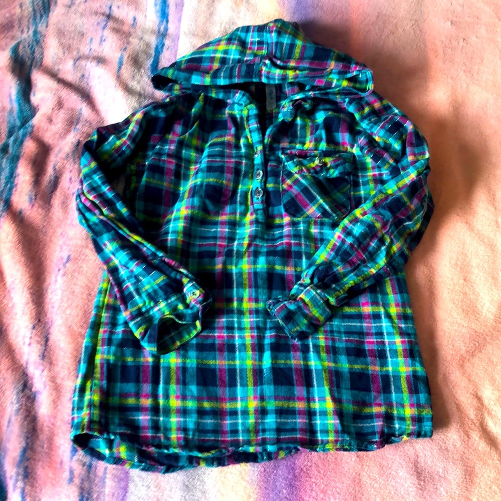 S | Girl’s {2 Dye 4} Plaid Hoodie